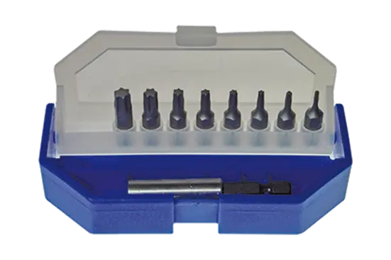 BN 20007 | Assortiment d'embouts de tournevis 1/4" pour vis à six lobes internes (Torx®), exécution courte