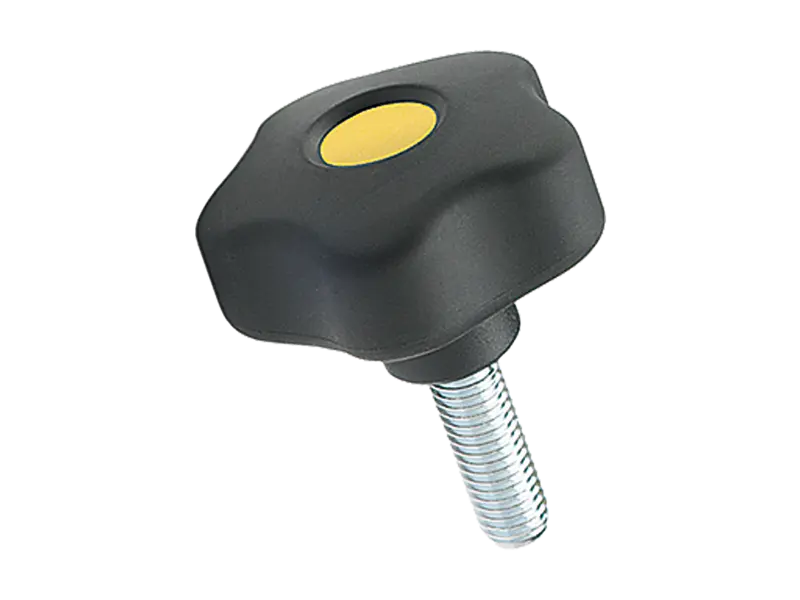Produktbild von ELESA® VCT.p SOFT - Sterngriffe mit Gewindebolzen Stahl verzinkt