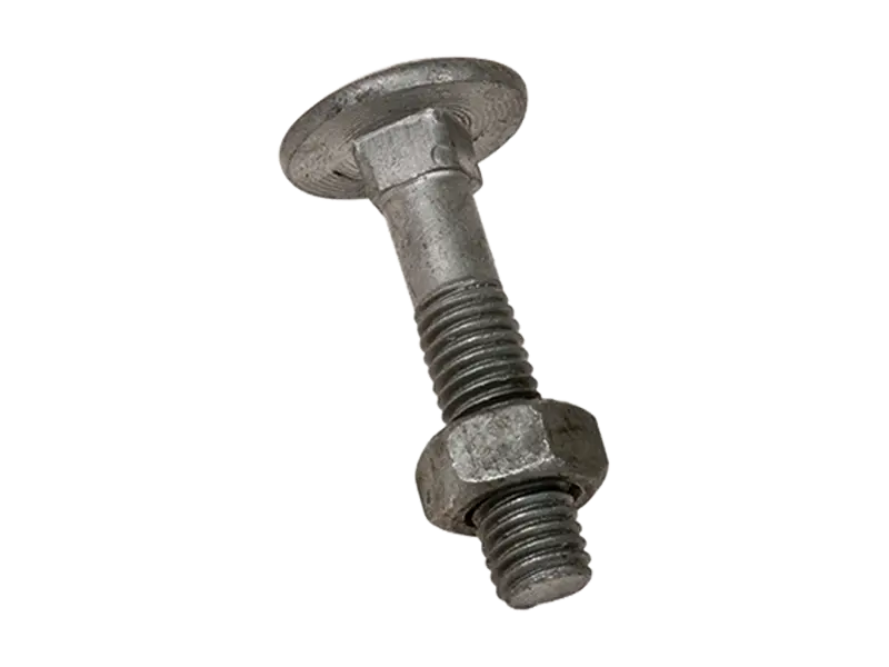 Imagen del producto de Tornillos de cabeza abombada y cuello cuadrado con tuercas hexagonales