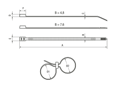 Technical drawing with dimensions of Panduit® Pan-Ty® - Double loop cable ties