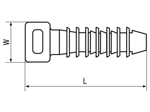 Disegno tecnico con quote di Supporti a pressione per edilizia