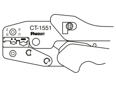 Technical drawing with dimensions of Panduit® Contour Crimp™ - Crimping tools for insulated connectors