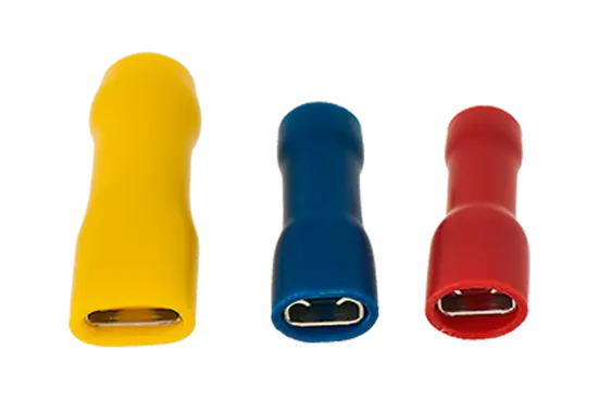 BN 20380 | Connecteurs femelles avec douille antivibration en cuivre, entièrement isolés en PVC