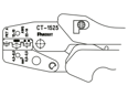 Technical drawing with dimensions of Panduit® Contour Crimp™ - Crimping tools for insulated connectors