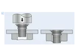 Assembly illustration for PEM® IFH - Self-clinching threaded studs ingress protected, for metallic materials