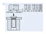Montageabbildung für PEM® HFH - Einpressgewindebolzen für metallische Werkstoffe