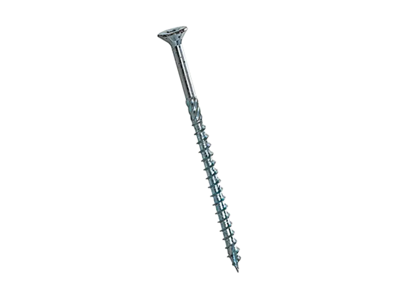 제품 이미지: Universal hexalobular (6 Lobe) socket flat countersunk head wood screws partially threaded, cutting ribs under the head, friction thread, end mill cutter