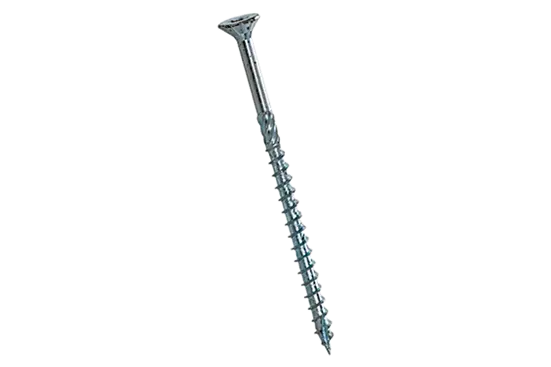 BN 20594 | Tornillos con cabeza autoavellanadora hueco hexalobular para construcciones en madera parcialmente roscado, nervios de fresado bajo cabeza, punta perforante, caña fresadora y hueco hexalobular