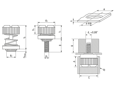 Technical drawing with dimensions of PEM® PF31/PF32 - Self-clinching captive panel screws with slotted head, with UNC thread, for metallic materials