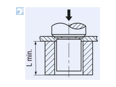 Montageabbildung für PEM® BSO4 - Einpressgewindebuchsen geschlossen, für INOX und metallische Werkstoffe