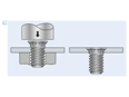 Assembly illustration for PEM® FH4 - Self-clinching threaded studs for stainless steel and metallic materials