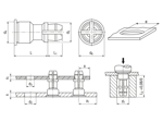 Dessin technique avec dimensions de PEM® SNAP-TOP® SSS - Entretoises pour matériaux métalliques