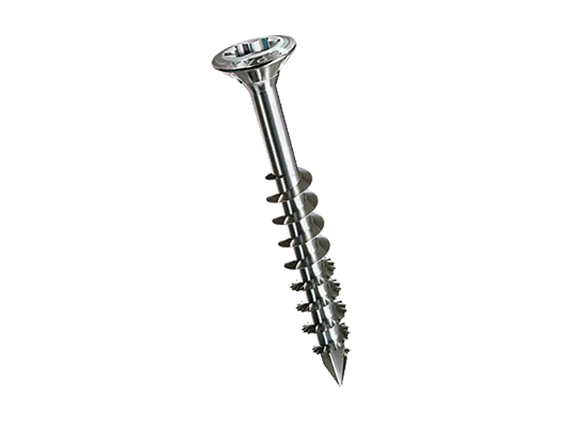 Product image of SPAX® - Raised countersunk head screws for wooden facades partially threaded, milled ribs and hexalobular socket T-STAR plus with CUT point