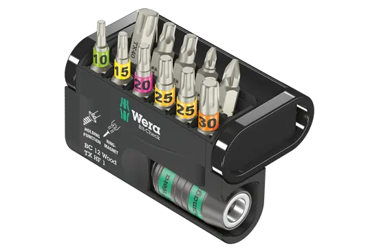 BN 20781 | Assortiment d'embouts de tournevis 1/4" pour vis à six lobes internes (Torx®), Pozidriv avec fonction de maintien