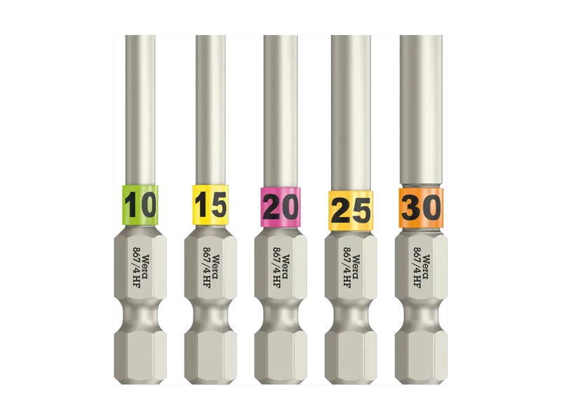 Image du produit de Wera 867/4 TX HF - Embouts de tournevis 1/4" pour vis a six lobes internes Torx® avec fonction de maintien