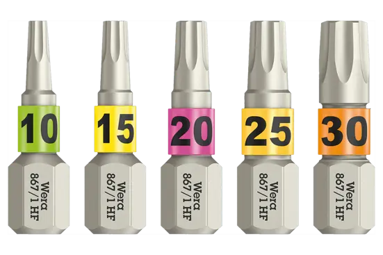 BN 20783 | Embouts de tournevis 1/4" pour vis à six lobes internes (Torx®) avec fonction de maintien