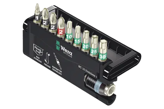 BN 20785 | Assortiment d'embouts de tournevis 1/4" pour vis à six lobes internes Torx®, Pozidriv, Phillips 25mm