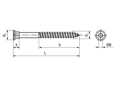 Dessin technique avec dimensions de Toproc® Mini-Topspan - Vis universelles à six pans creux