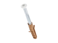 Image du produit de Vis à plinthes avec cheville à six lobes internes tête blanche RAL 9010