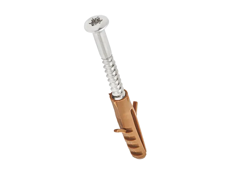 Image du produit de Baseboard screws with nylon plug with hexalobular (6 Lobe) socket