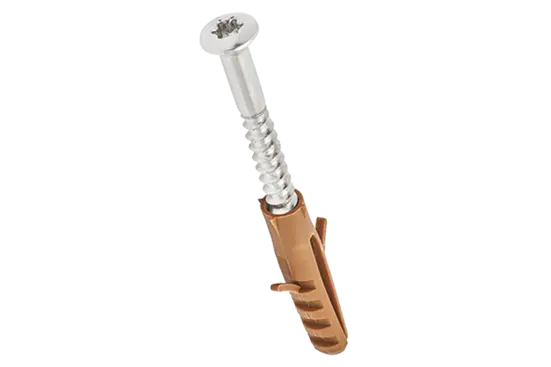 BN 20942 | Baseboard screws with nylon plug with hexalobular (6 Lobe) socket