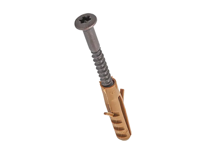 Image du produit de Baseboard screws with nylon plug with hexalobular (6 Lobe) socket