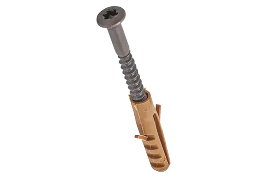 BN 20943 | Baseboard screws with nylon plug with hexalobular (6 Lobe) socket