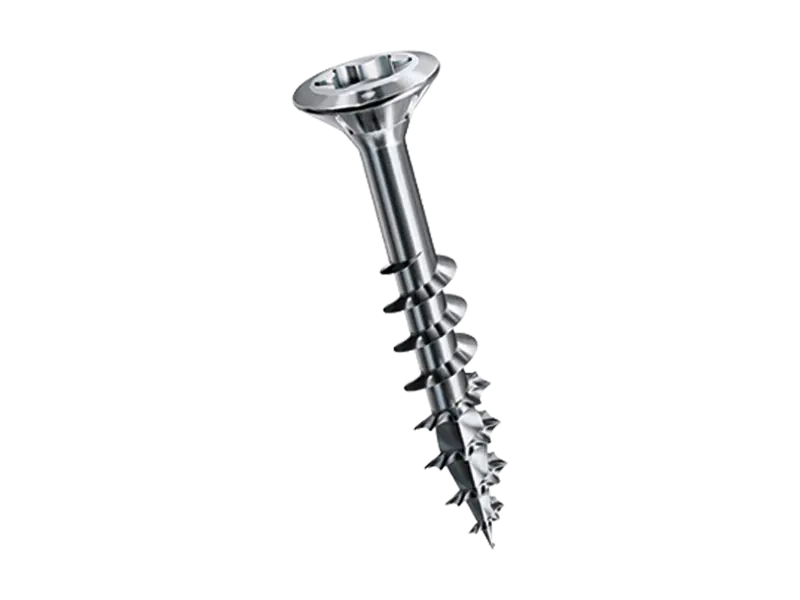 Image du produit de SPAX® FEX-H - Vis à tête fraisée pour fixation de ferrures partiellement filetées, crans de freinage et six lobes internes T-STAR plus avec pointe 4CUT