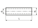 치수가 포함된 기술 도면: Klauke® RH - Reduction sleeves for non-tension connectors