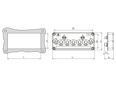 Technical drawing with dimensions of JACOB® KADL - Cable Entry Systems without grommets