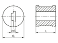 Disegno tecnico con quote di JACOB® KADL - Guarnizioni per cavi AS-i Bus a sezione speciale
