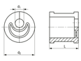 Disegno tecnico con quote di JACOB® KADL - Guarnizioni Vario