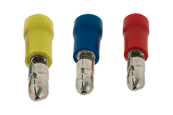 BN 22530 | Fiches cylindriques mâles avec isolation en PVC