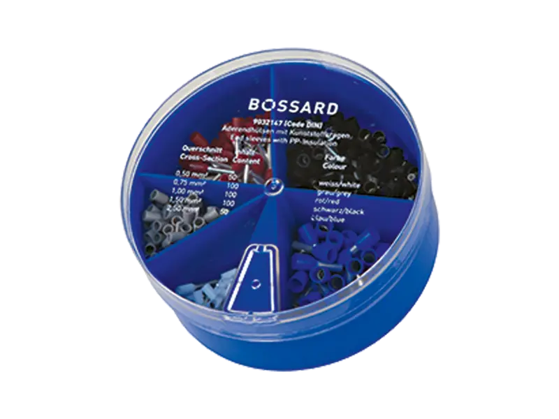 Product image of Assortment box with ferrules, round insulated single ferrules, colourcode DIN Standard DIN