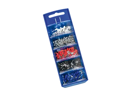 Product image of Assortment box with ferrules, blue insulated single ferrules, colourcode DIN