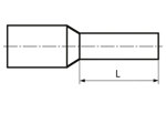 Dibujo técnico con dimensiones de Cajas de surtido con férulas, azules Férulas individuales aisladas, serie de color DIN