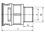 Disegno tecnico con quote di REIKU® VP-GRB