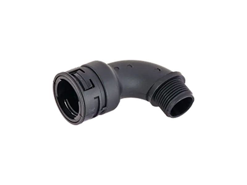 Produktbild von REIKU® VP-BRB - Bogenwinkel 90° mit integrierter Manschetten-Dichtung und Aussengewinde