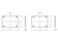 치수가 포함된 기술 도면: SPELSBERG® MPI - Mounting plates
