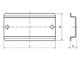 Disegno tecnico con quote di SPELSBERG® NS - Barre DIN