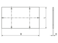Technical drawing with dimensions of SPELSBERG® MPS - Mounting plates