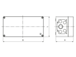 Technical drawing with dimensions of SPELSBERG® AKL PS