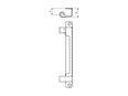 치수가 포함된 기술 도면: southco® F6 - Hinges frame leaf, concealed, removable style