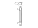 Dibujo técnico con dimensiones de southco® F6 - Hinges frame leaf, concealed, removable style