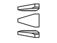 Dessin technique avec dimensions de Rivdom® - Mordaches, trois-pièces pour outils à river avec accu Rivdom