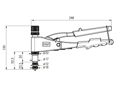 Technical drawing with dimensions of POP® PNT110X - Hand rivet tool for blind rivet nuts and blind rivet studs