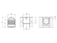 Technical drawing with dimensions of KOENIG EXPANDER® MB 600 - Sealing plugs