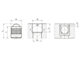 Dessin technique avec dimensions de KOENIG EXPANDER® MB 600 - Bouchons étanches exécution en pouces