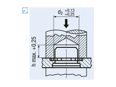 Assembly illustration for PEM® UL - Miniatur self-clinching lock nuts for metallic materials