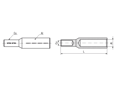 Dibujo técnico con dimensiones de Klauke® R - Non-Tension compression joints